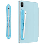 Supporto per stilo capacitivo in silicone autoadesivo resistente con fessura per Apple Pencil 2/1