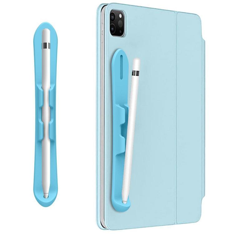 Supporto per stilo capacitivo in silicone autoadesivo resistente con fessura per Apple Pencil 2/1