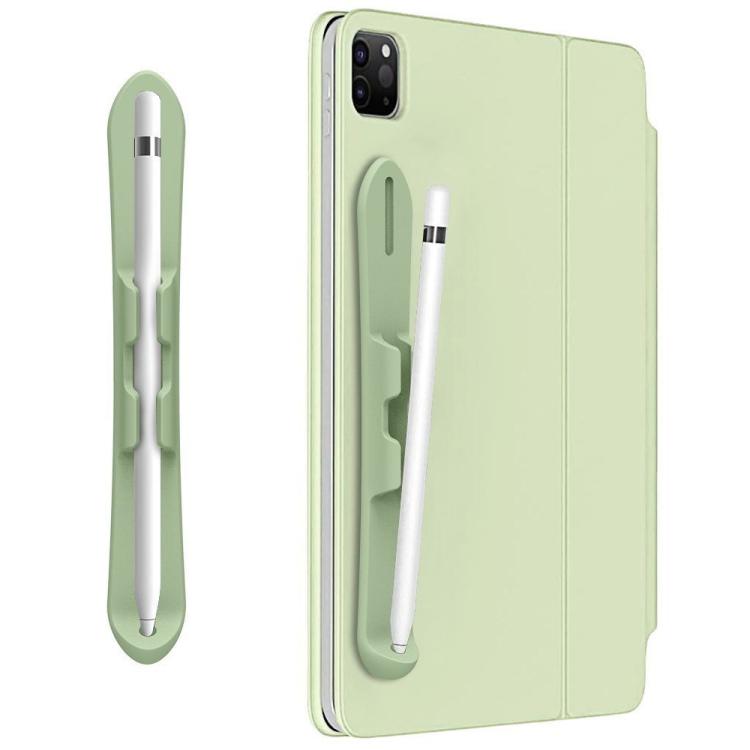 Supporto per stilo capacitivo in silicone autoadesivo resistente con fessura per Apple Pencil 2/1