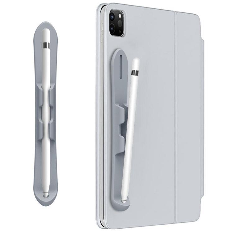 Supporto per stilo capacitivo in silicone autoadesivo resistente con fessura per Apple Pencil 2/1