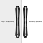 Supporto per stilo capacitivo in silicone autoadesivo resistente con fessura per Apple Pencil 2/1