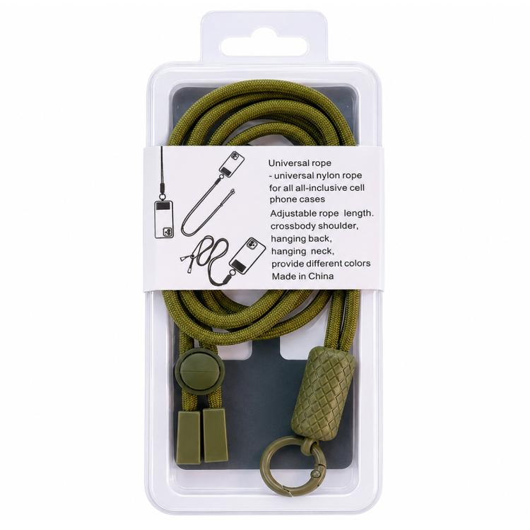 Tracolla regolabile a 360 gradi in nylon con laccetto di sicurezza per cellulare, unisex.