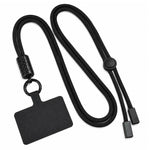 Tracolla regolabile a 360 gradi in nylon con laccetto di sicurezza per cellulare, unisex.