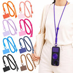 Tracolla regolabile a 360 gradi in nylon con laccetto di sicurezza per cellulare, unisex.