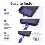 Tracolla regolabile a 360 gradi in nylon con laccetto di sicurezza per cellulare, unisex.