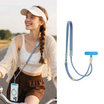 Tracolla ibrida regolabile per cellulare, da portare a tracolla o a spalla, con cuscinetto di fissaggio, unisex., Gold Hardware, Painted Metal Hardware
