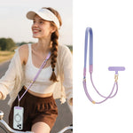 Tracolla ibrida regolabile per cellulare, da portare a tracolla o a spalla, con cuscinetto di fissaggio, unisex., Gold Hardware, Painted Metal Hardware