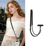 Tracolla ibrida regolabile per cellulare, da portare a tracolla o a spalla, con cuscinetto di fissaggio, unisex., Gold Hardware, Painted Metal Hardware