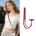 Tracolla ibrida regolabile per cellulare, da portare a tracolla o a spalla, con cuscinetto di fissaggio, unisex., Gold Hardware, Painted Metal Hardware