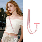 Tracolla ibrida regolabile per cellulare, da portare a tracolla o a spalla, con cuscinetto di fissaggio, unisex., Gold Hardware, Painted Metal Hardware
