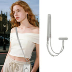 Tracolla ibrida regolabile per cellulare, da portare a tracolla o a spalla, con cuscinetto di fissaggio, unisex., Gold Hardware, Painted Metal Hardware