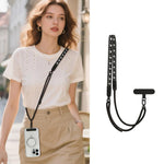 Cordino per cellulare regolabile con stampa a cartoni animati, ibrido, da indossare a tracolla o a spalla, con cuscinetto di sicurezza, unisex.