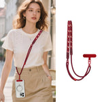 Cordino per cellulare regolabile con stampa a cartoni animati, ibrido, da indossare a tracolla o a spalla, con cuscinetto di sicurezza, unisex.