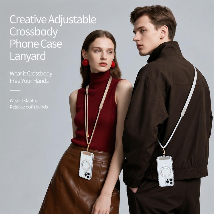 Cordino per cellulare regolabile con stampa a cartoni animati, ibrido, da indossare a tracolla o a spalla, con cuscinetto di sicurezza, unisex.
