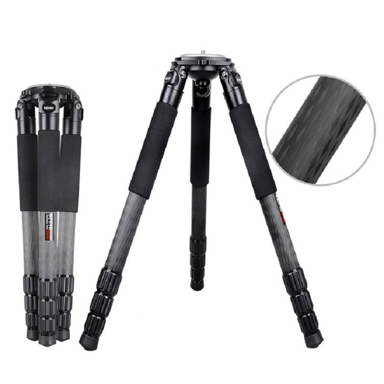 Treppiede grande in fibra di carbonio per videocamera robusta BEXIN ST424C, tubo massimo: 40 mm, ST424C