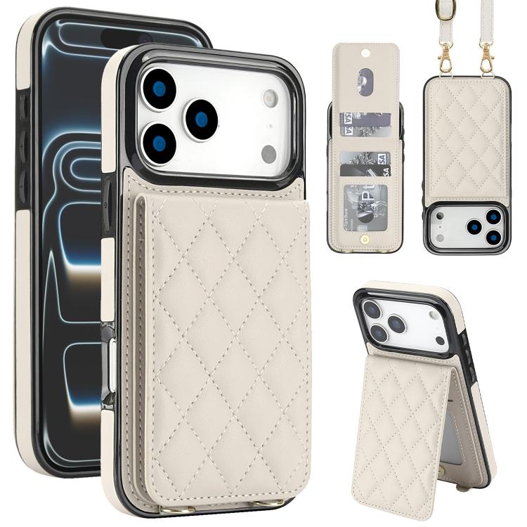 Custodia per cellulare a tracolla romboidale con protezione RFID e porta carte., For iPhone 17e / 16e, For iPhone 17 Pro Max, For iPhone 17 Pro
