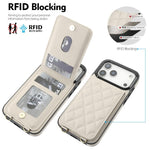 Custodia portafoglio con tracolla e protezione RFID per iPhone