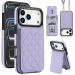 Custodia per cellulare a tracolla romboidale con protezione RFID e porta carte., For iPhone 17e / 16e, For iPhone 17 Pro Max, For iPhone 17 Pro