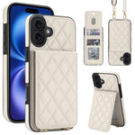 Custodia per cellulare a tracolla romboidale con protezione RFID e porta carte., For iPhone 17, For iPhone Air, For iPhone 16 Pro Max