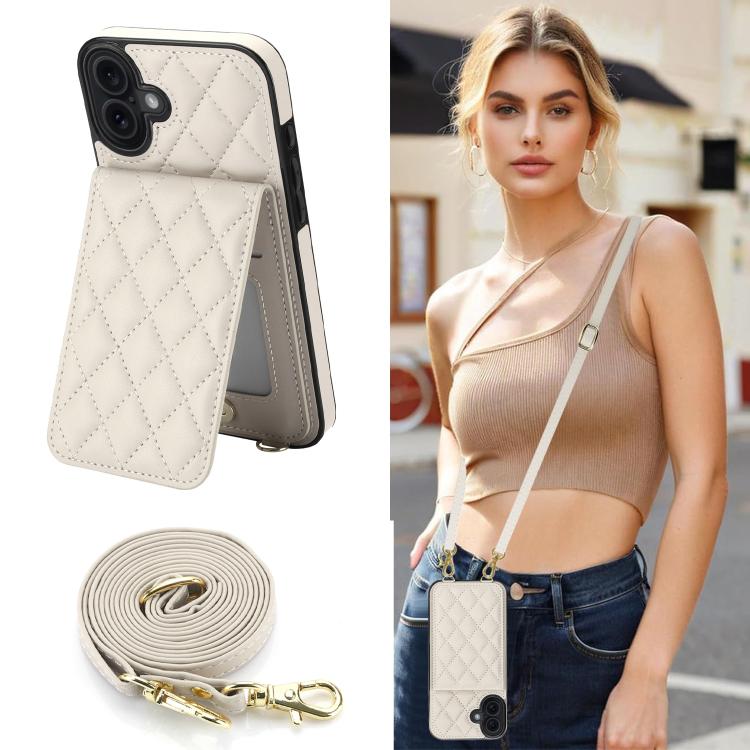 Custodia per cellulare a tracolla romboidale con protezione RFID e porta carte., For iPhone 17, For iPhone Air, For iPhone 16 Pro Max