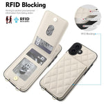 Custodia per cellulare a tracolla romboidale con protezione RFID e porta carte., For iPhone 17, For iPhone Air, For iPhone 16 Pro Max