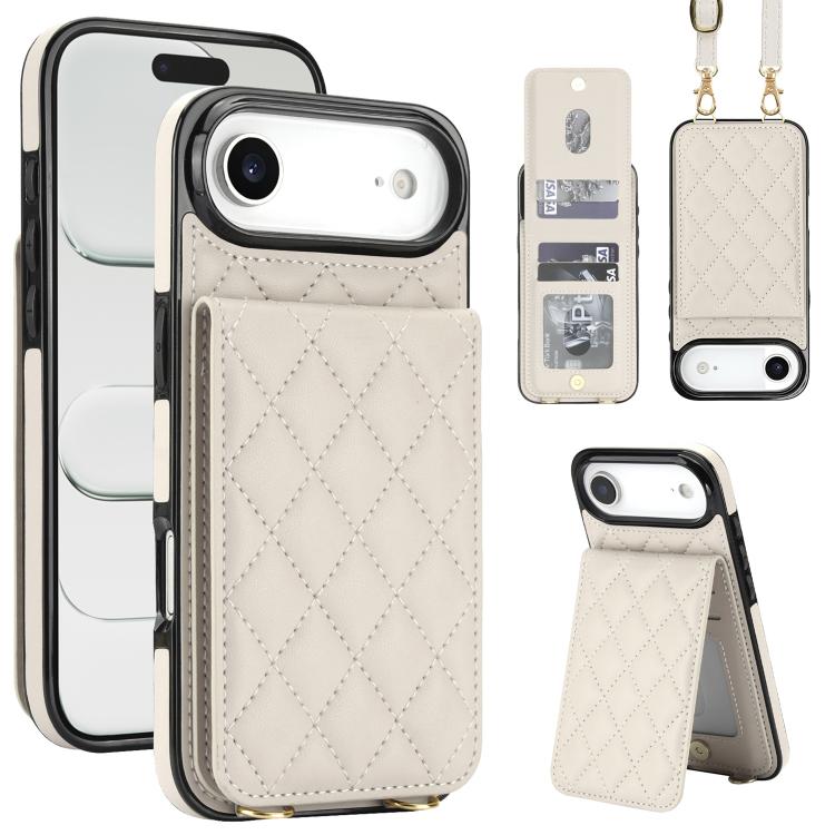 Custodia per cellulare a tracolla romboidale con protezione RFID e porta carte., For iPhone 17, For iPhone Air, For iPhone 16 Pro Max