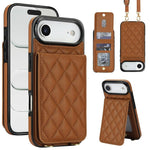 Custodia per cellulare a tracolla romboidale con protezione RFID e porta carte., For iPhone 17, For iPhone Air, For iPhone 16 Pro Max