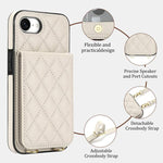 Custodia per cellulare a tracolla romboidale con protezione RFID e porta carte., For iPhone 17e / 16e, For iPhone 17 Pro Max, For iPhone 17 Pro