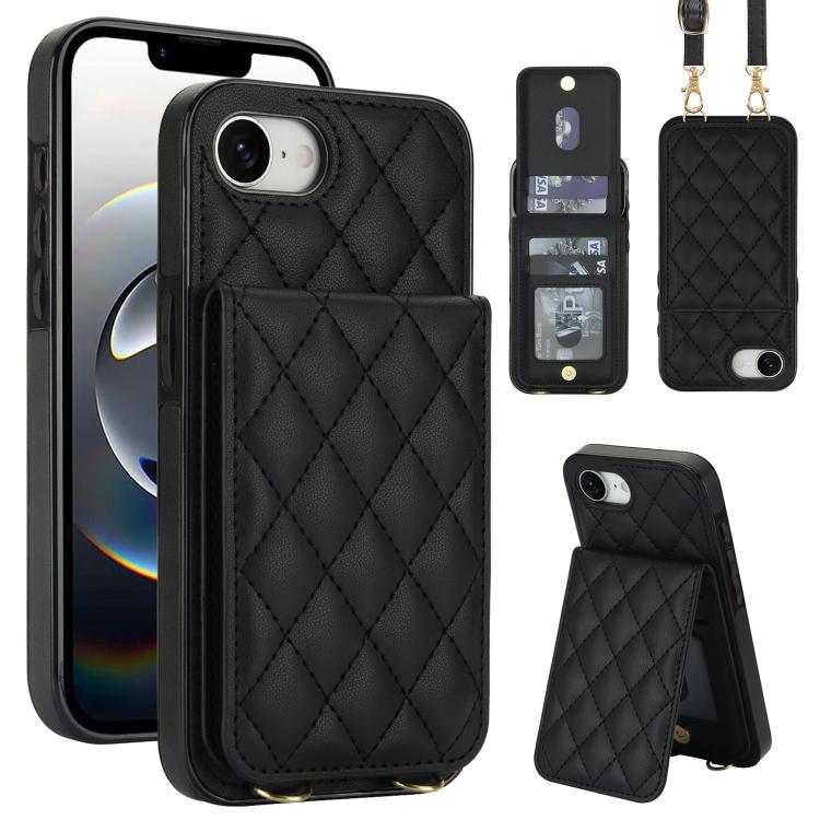 Custodia per cellulare a tracolla romboidale con protezione RFID e porta carte., For iPhone 17e / 16e, For iPhone 17 Pro Max, For iPhone 17 Pro