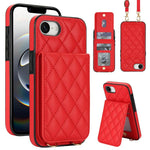 Custodia per cellulare a tracolla romboidale con protezione RFID e porta carte., For iPhone 17e / 16e, For iPhone 17 Pro Max, For iPhone 17 Pro