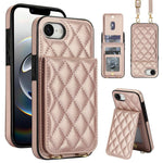 Custodia per cellulare a tracolla romboidale con protezione RFID e porta carte., For iPhone 17e / 16e, For iPhone 17 Pro Max, For iPhone 17 Pro