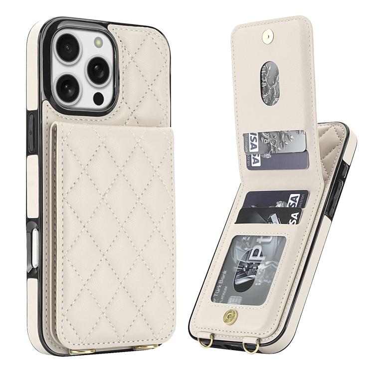 Custodia per cellulare a tracolla romboidale con protezione RFID e porta carte., For iPhone 16 Pro, For iPhone 16 Plus, For iPhone 16