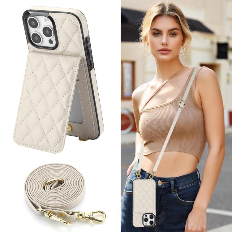 Custodia per cellulare a tracolla romboidale con protezione RFID e porta carte., For iPhone 15 Pro Max, For iPhone 15 Pro, For iPhone 15 Plus / 14 Plus