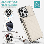 Custodia per cellulare a tracolla romboidale con protezione RFID e porta carte., For iPhone 15 Pro Max, For iPhone 15 Pro, For iPhone 15 Plus / 14 Plus