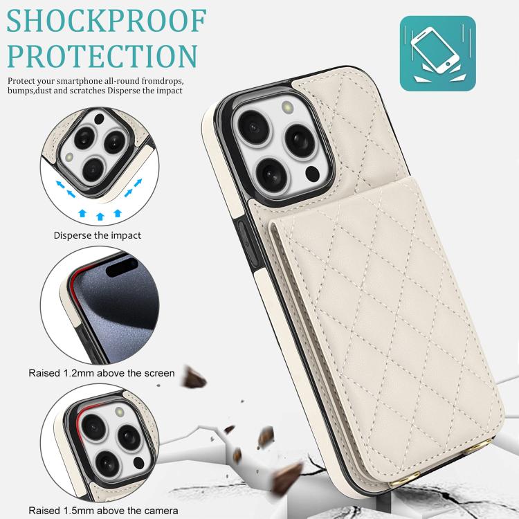 Custodia per cellulare a tracolla romboidale con protezione RFID e porta carte., For iPhone 15 Pro Max, For iPhone 15 Pro, For iPhone 15 Plus / 14 Plus