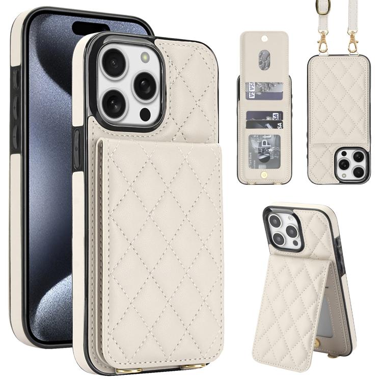 Custodia per cellulare a tracolla romboidale con protezione RFID e porta carte., For iPhone 15 Pro Max, For iPhone 15 Pro, For iPhone 15 Plus / 14 Plus