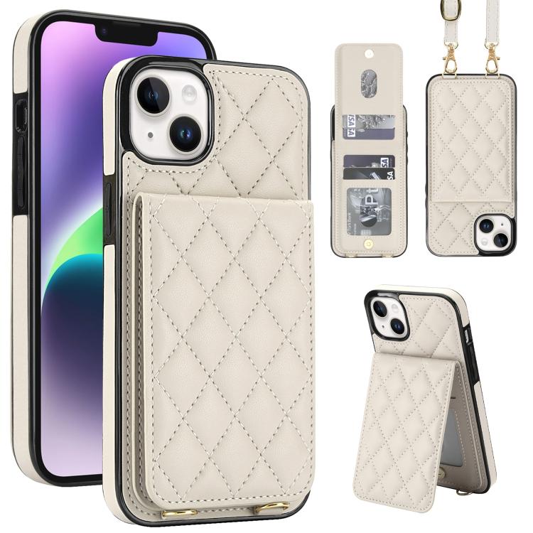 Custodia per cellulare a tracolla romboidale con protezione RFID e porta carte., For iPhone 15 Pro Max, For iPhone 15 Pro, For iPhone 15 Plus / 14 Plus