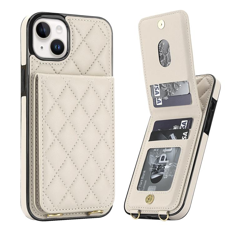 Custodia per cellulare a tracolla romboidale con protezione RFID e porta carte., For iPhone 15, For iPhone 14 / 13, For iPhone 14 Pro
