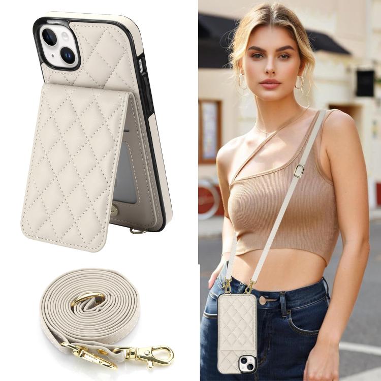 Custodia per cellulare a tracolla romboidale con protezione RFID e porta carte., For iPhone 15, For iPhone 14 / 13, For iPhone 14 Pro