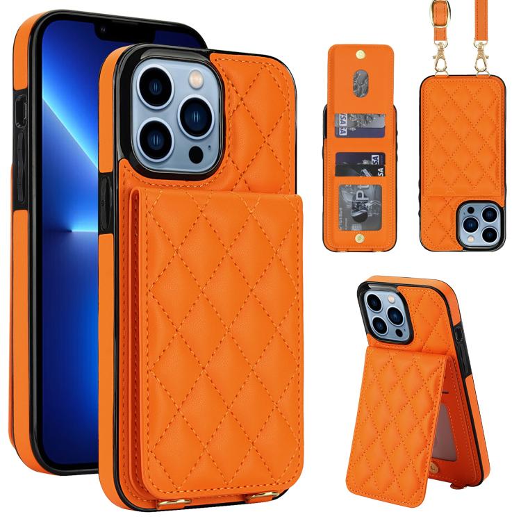 Custodia per cellulare a tracolla romboidale con protezione RFID e porta carte., For iPhone 14 Pro Max, For iPhone SE 2022 / SE 2020 / 8 / 7, For iPhone 13 Pro Max