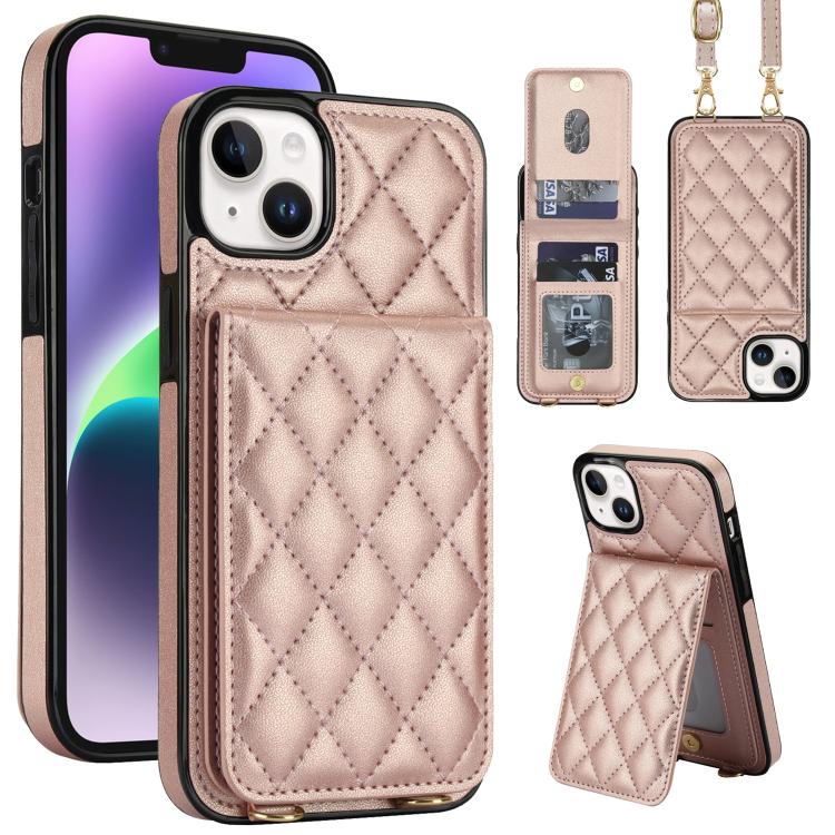 Custodia per cellulare a tracolla romboidale con protezione RFID e porta carte., For iPhone 13 Pro, For iPhone 13 mini, For iPhone 12 / 12 Pro