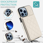 Custodia per cellulare a tracolla romboidale con protezione RFID e porta carte., For iPhone 12 Pro Max, For iPhone 12 mini, For iPhone 11 Pro Max