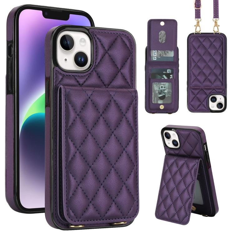Custodia per cellulare a tracolla romboidale con protezione RFID e porta carte., For iPhone 13 Pro, For iPhone 13 mini, For iPhone 12 / 12 Pro