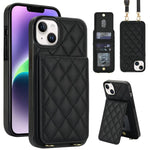 Custodia per cellulare a tracolla romboidale con protezione RFID e porta carte., For iPhone 12 Pro Max, For iPhone 12 mini, For iPhone 11 Pro Max