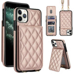 Custodia per cellulare a tracolla romboidale con protezione RFID e porta carte., For iPhone 12 Pro Max, For iPhone 12 mini, For iPhone 11 Pro Max