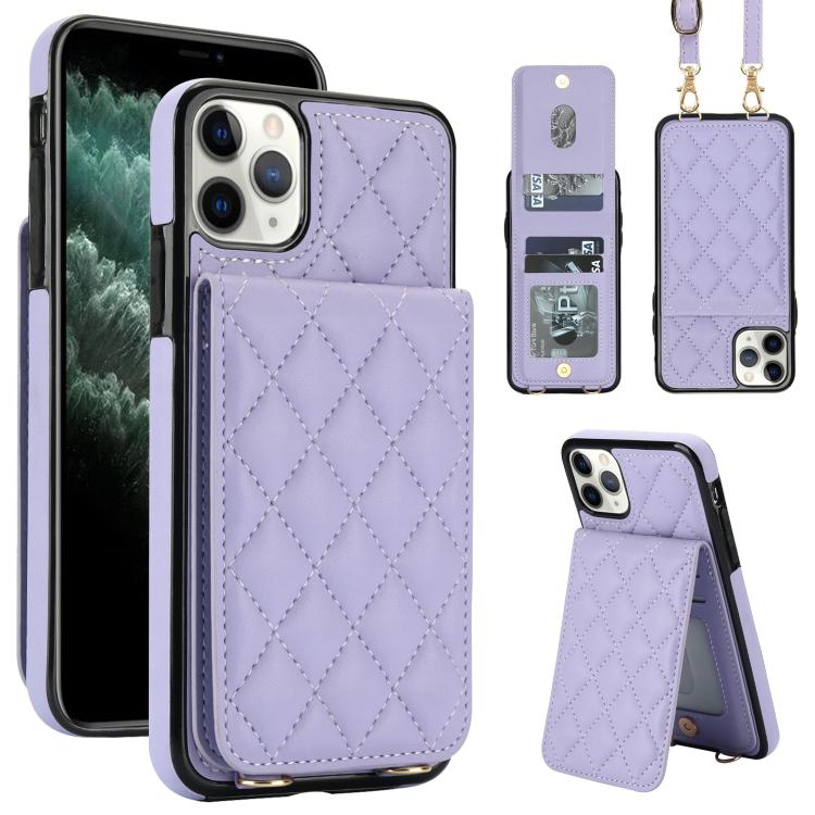 Custodia per cellulare a tracolla romboidale con protezione RFID e porta carte., For iPhone 12 Pro Max, For iPhone 12 mini, For iPhone 11 Pro Max