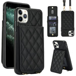 Custodia per cellulare a tracolla romboidale con protezione RFID e porta carte., For iPhone 11, For iPhone 11 Pro, For iPhone X / XS