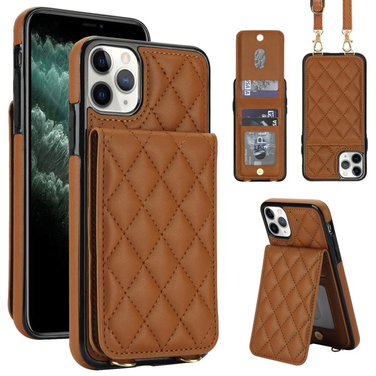Custodia per cellulare a tracolla romboidale con protezione RFID e porta carte., For iPhone 11, For iPhone 11 Pro, For iPhone X / XS