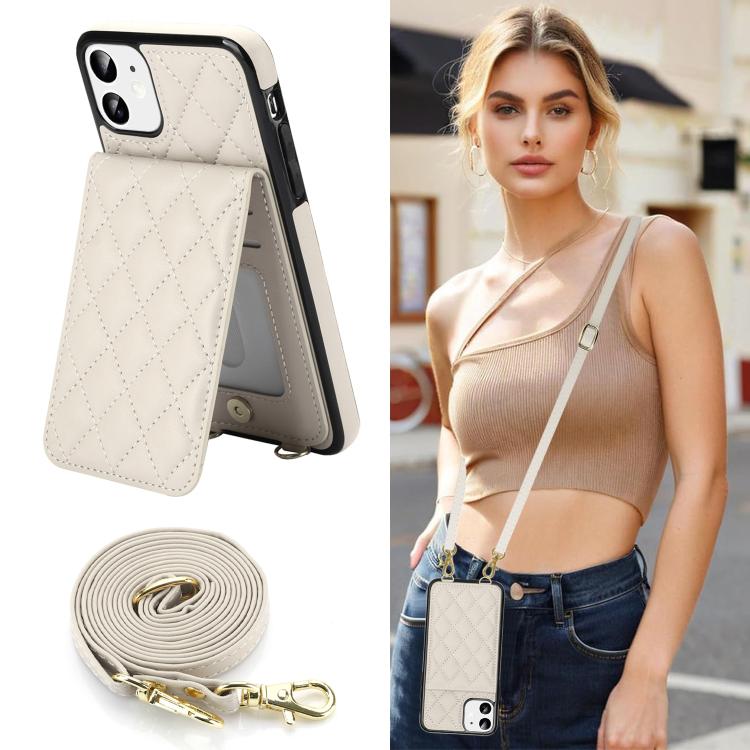 Custodia per cellulare a tracolla romboidale con protezione RFID e porta carte., For iPhone 11, For iPhone 11 Pro, For iPhone X / XS