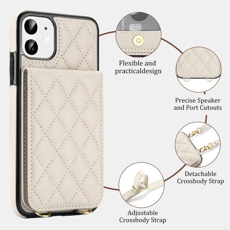 Custodia per cellulare a tracolla romboidale con protezione RFID e porta carte., For iPhone 11, For iPhone 11 Pro, For iPhone X / XS